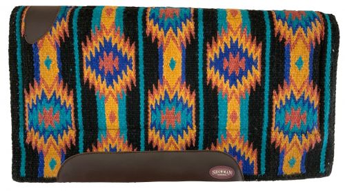 63043: Showman® 36" x 34" 100% woven New Zealand heavy wool top pad with memory felt bottom Western Saddle Pad Showman   