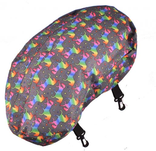 66-6428-U: Showman ® Unicorn printed nylon cantle bag made of sturdy nylon material Saddle Bag Showman   