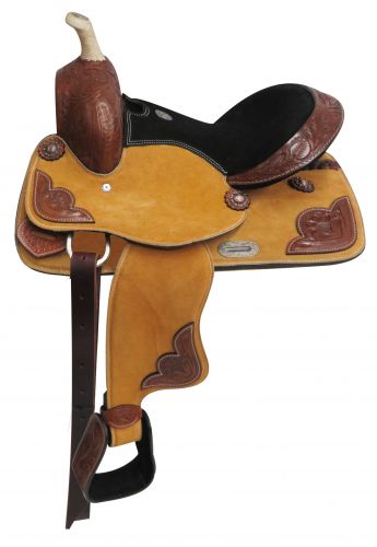 670613: 13" Double T Pony/Youth suede leather saddle Youth Saddle Double T   
