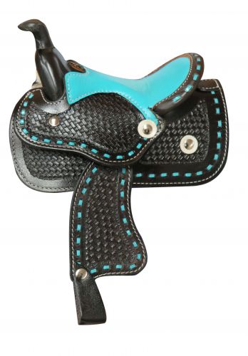 6762: 11" tall x 8 Primary Showman Saddles and Tack   
