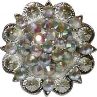 7130: Showman™ silver concho with clear crystal rhinestones, these conchos measure 1 1/2" in diame Replacement Conchos Showman   