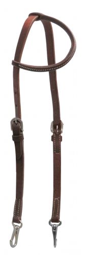 72002: Showman ® Oiled leather one ear headstall with stainless steel snaps Primary Showman   