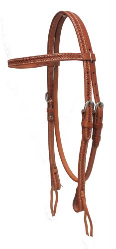 72011: Showman ® Argentina cow leather basket weave tooled headstall Primary Showman   