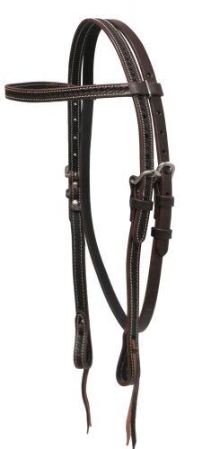 72011: Showman ® Argentina cow leather basket weave tooled headstall Primary Showman   