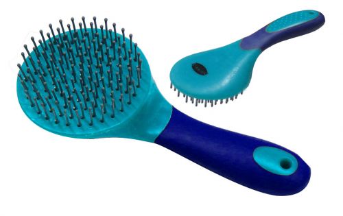 72F9153: Showman® Soft touch mane and tail brush with grip dots Comb Showman   