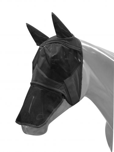 72HH2016-410: Showman ® Teddy fleece flymask with detachable nose Fly Mask Showman   