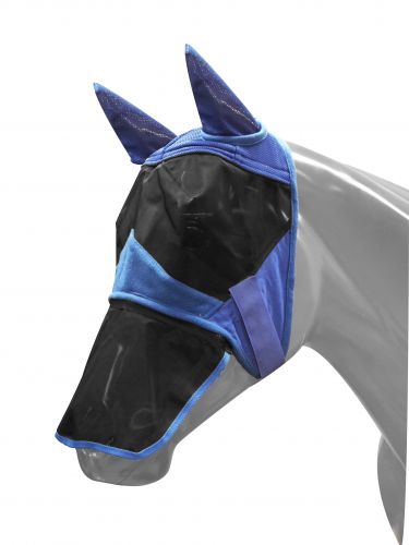 72HH2016-410: Showman ® Teddy fleece flymask with detachable nose Fly Mask Showman   