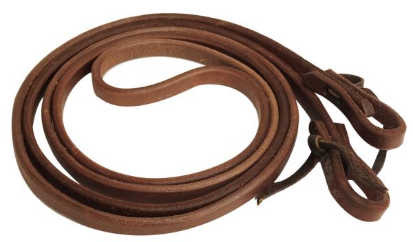7401: Showman™ 1/2" X 8' long oiled harness leather roping reins Reins Showman   