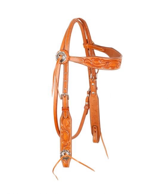 74057: Showman ® Argentina cow leather browband headstall Primary Showman   