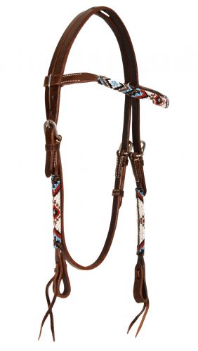 74064: Showman ® Beaded one browband headstall Primary Showman   