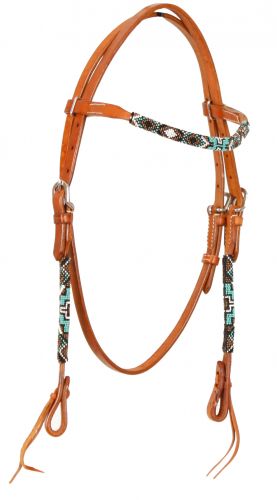 74065: Showman ® Beaded browband headstall Primary Showman   