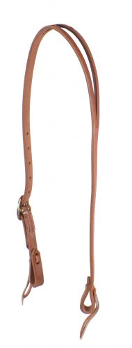 74072: Showman ® Argentina Cow Harness Leather split ear headstall with copper buckle and tie on b Primary Showman   