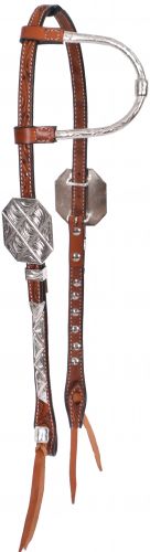 74075: Showman ® Tooled Argentina cow leather show headstall Primary Showman   