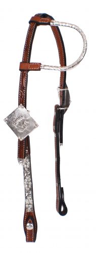 74079: Showman ® Tooled Argentina cow leather show headstall Primary Showman   