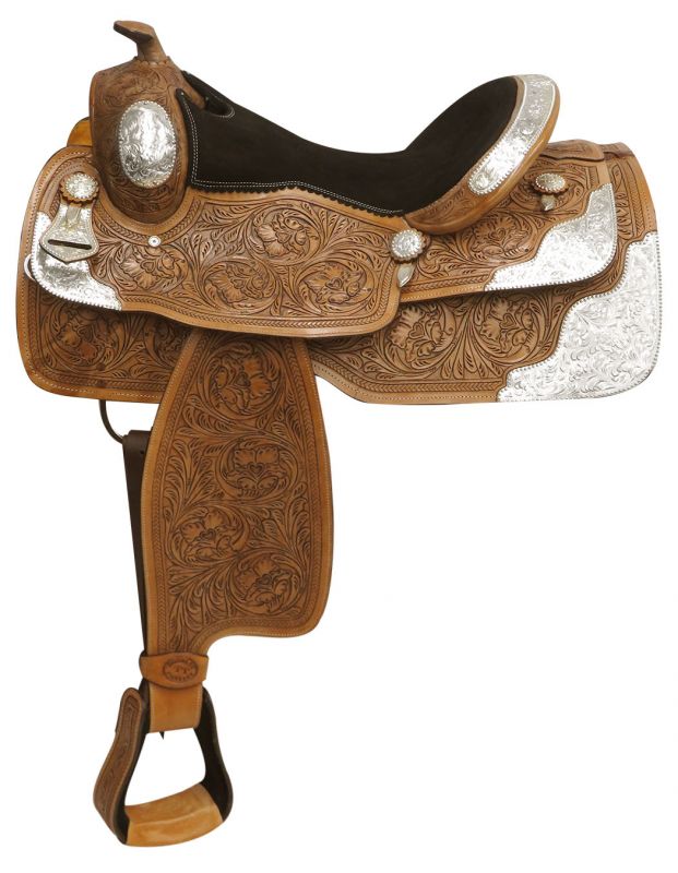 786216: 16" Double T fully tooled show saddle Show Saddle Double T   