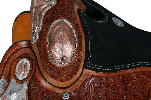 787516: 16" Double T fully tooled show saddle Show Saddle Double T   