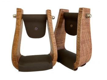 8103: Showman ® Wooden stirrup with leather foot pad Primary Showman   
