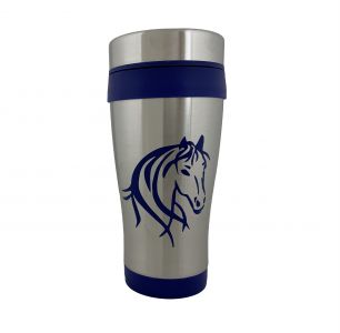 918: 16 oz Stainless Steel w/ Blue Horse Head Tumbler Tumbler Showman Saddles and Tack   