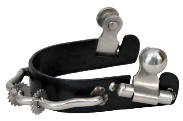 95039: Showman™ ladies/youth size black steel bumper rowel spur with 2 small rowels for added kick Western Spurs Showman   