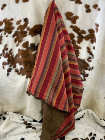 BA9052-B: Two Tone Western Design Throw Blanket , this throw is completely reversible featuring a Primary Showman Saddles and Tack   