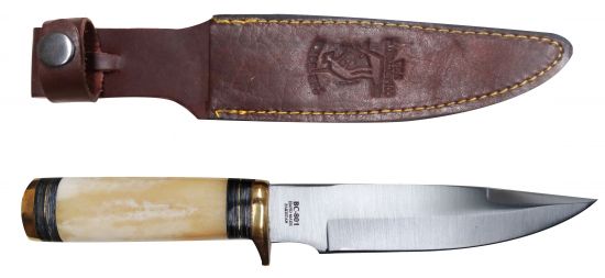 BC-801: The Bone Collector™ Fixed blade knife with bone handle and leather holster Primary Showman Saddles and Tack   