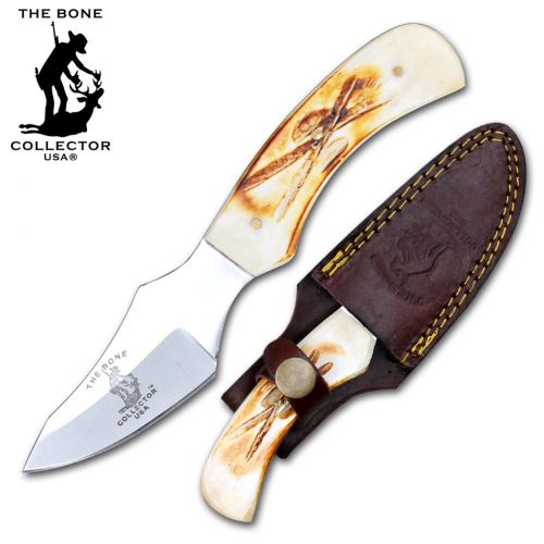 BC-807: Bone Collector Skinning Knife with Leather Sheath Primary Showman Saddles and Tack   