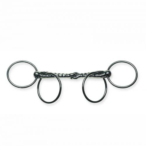 BE0013170000514: Metalab 5 1/4" Stainless Steel Scourier Loose Ring Snaffle Bit Bits Showman Saddles and Tack   