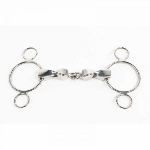 BE013P030000534: Metalab 5 3/4" Stainless Steel Thick Twisted Single Joint Continental Gag Bit Bits Showman Saddles and Tack   