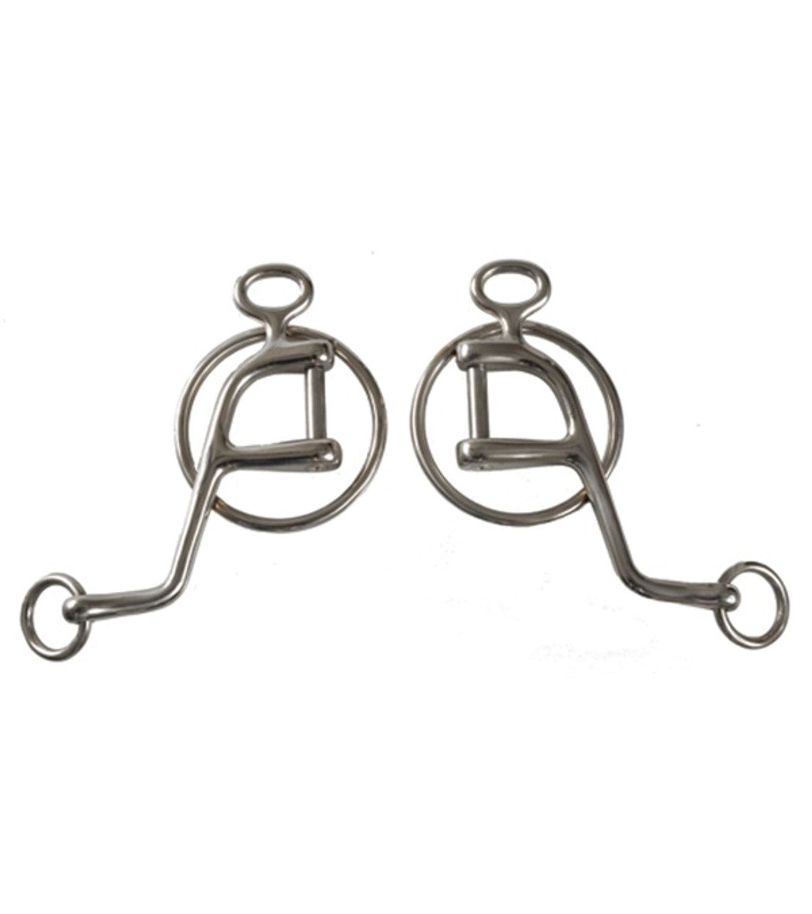 Bit Cheeks with Ring (Stainless Steel)-TexanSaddles.com