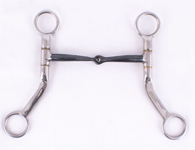 CR983: Reinsman smooth mouth 2 piece with flat shanks Bits Showman Saddles and Tack   