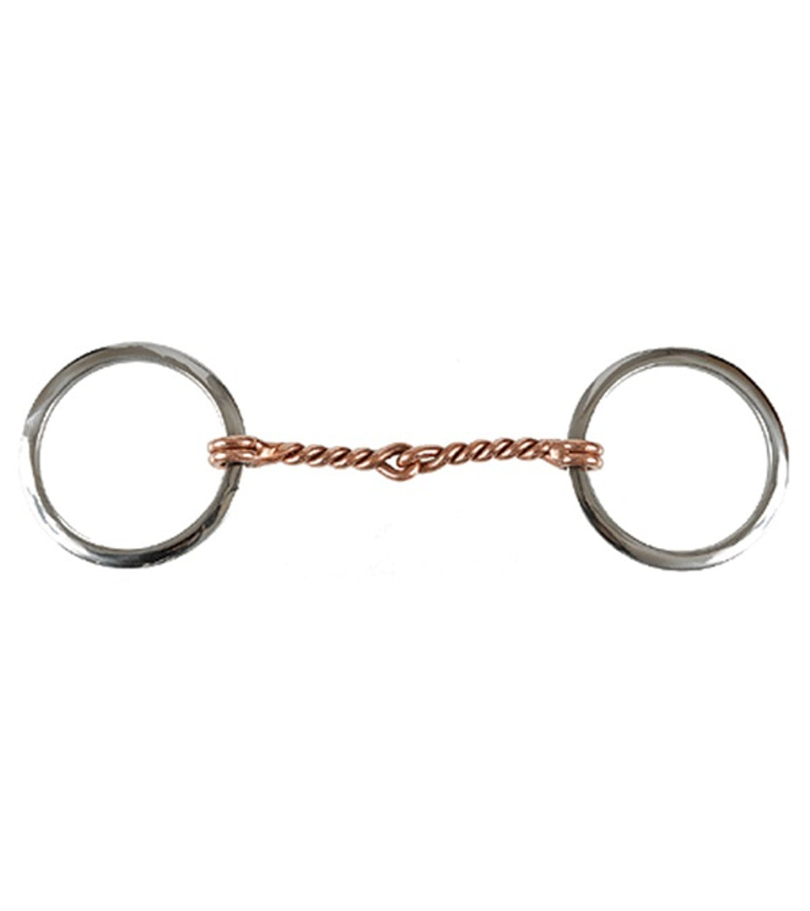 Copper Twisted Wire Ring Snaffle Bit-TexanSaddles.com