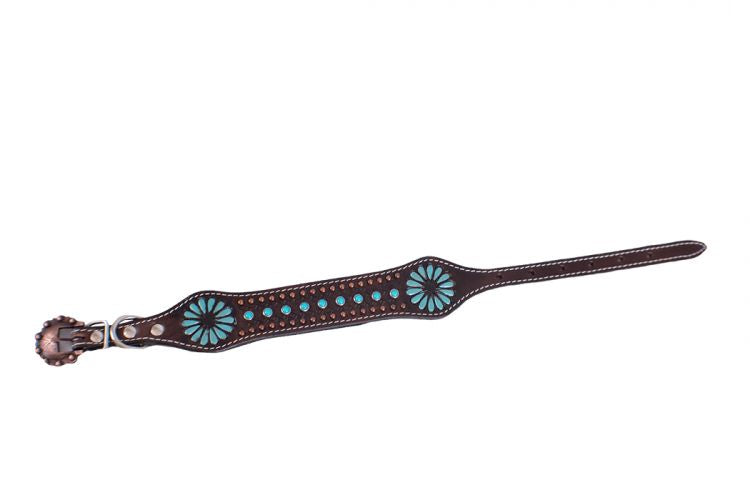 DC-103: Showman Couture ™ Genuine leather dog collar with a beaded inlay Primary Showman   