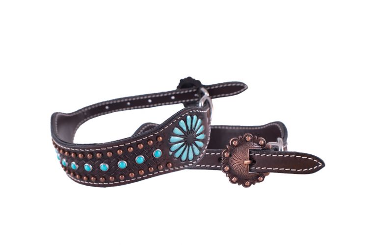 DC-103: Showman Couture ™ Genuine leather dog collar with a beaded inlay Primary Showman   