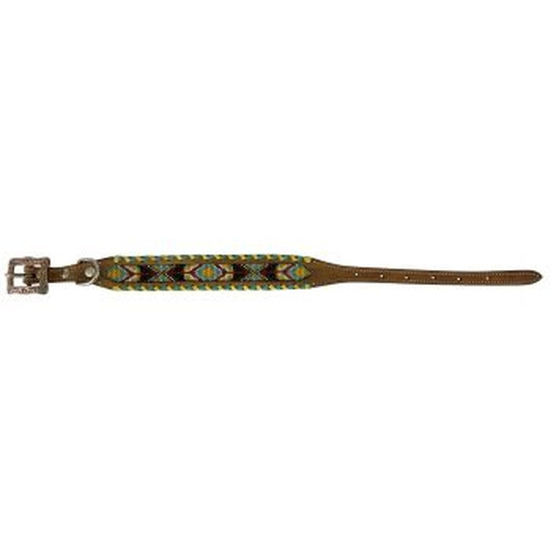 DC-40: Showman Couture ™ Genuine leather dog collar with beaded inlay Primary Showman   