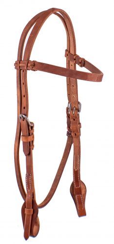 EE-5085: Showman ® Browband Harness Leather headstall with quick change bit loops Primary Showman   