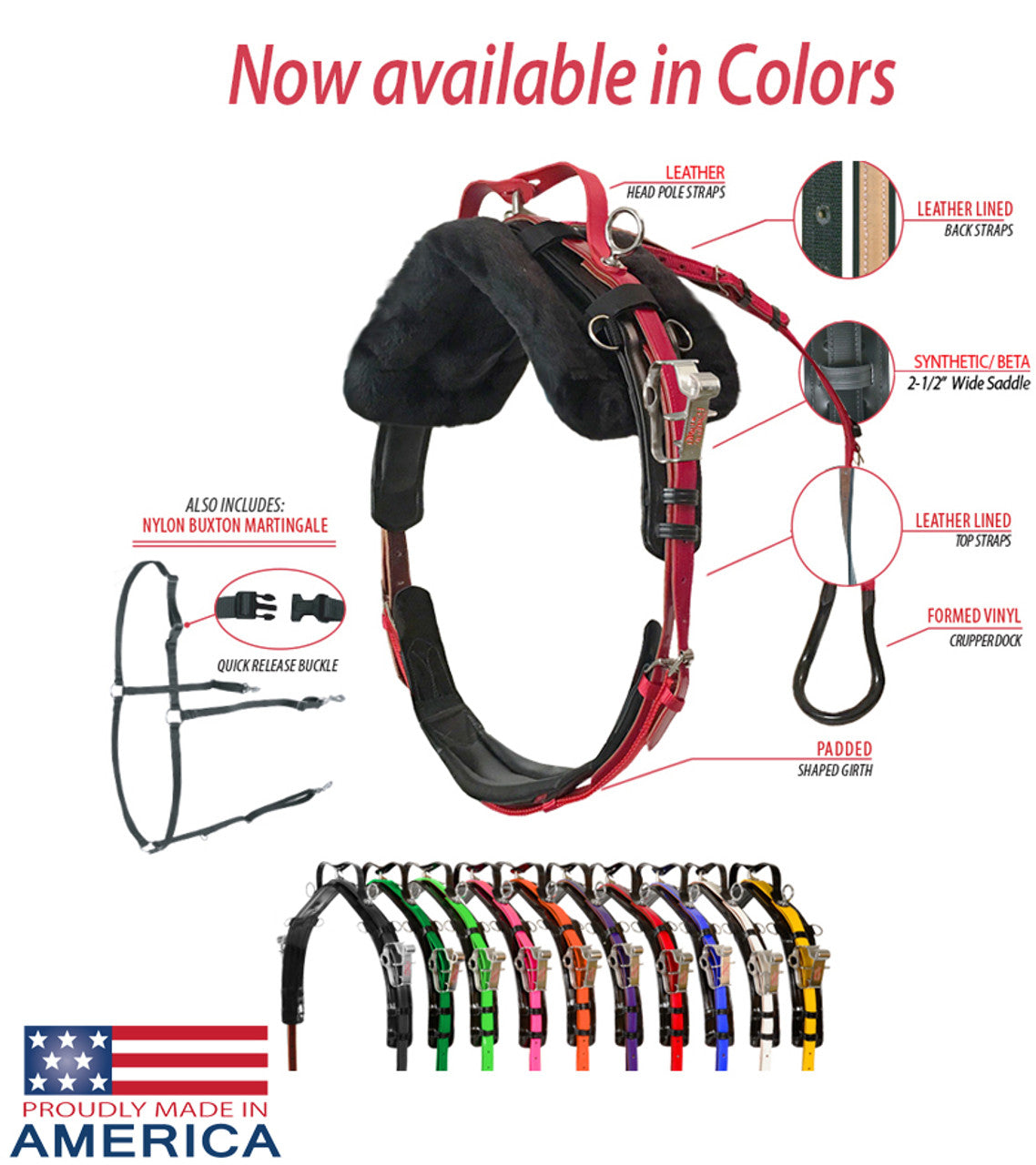 Pony Feather-Weight Synthetic Standard Race Harness