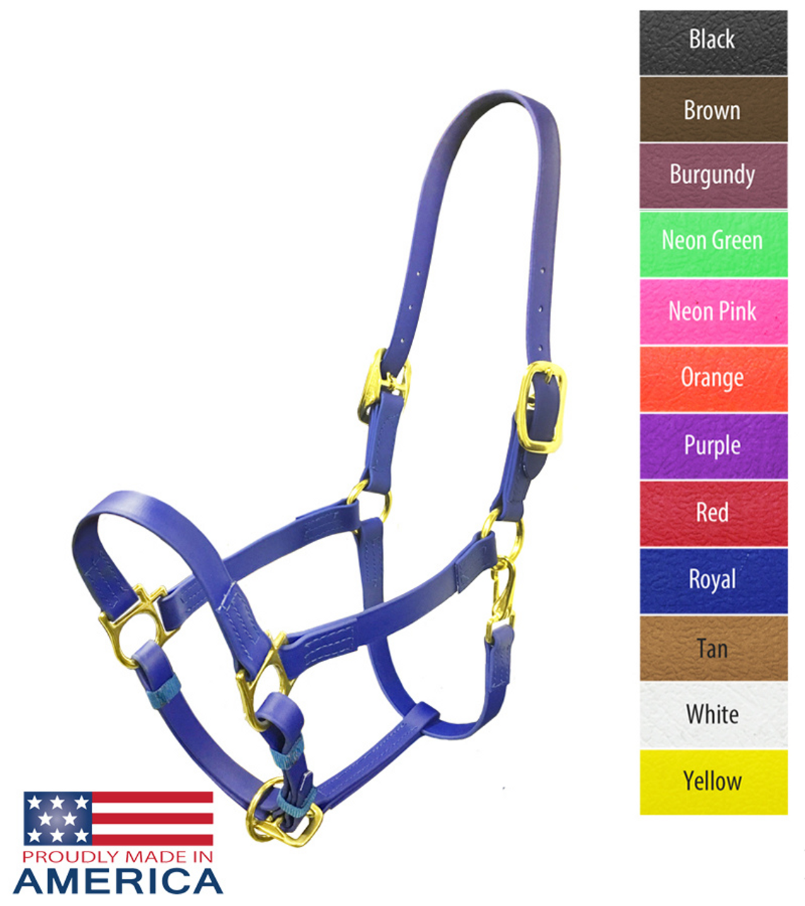 Feather-Weight Beta 1" Double Buckle Adjustable Chin Halter