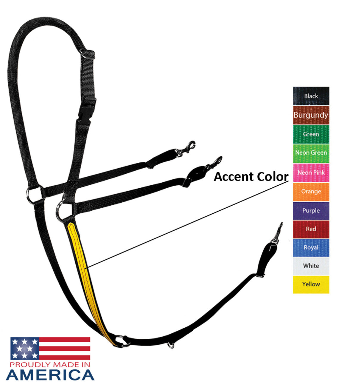 Feather-Weight® Two-Tone Buxton Martingale Nylon 3/4"