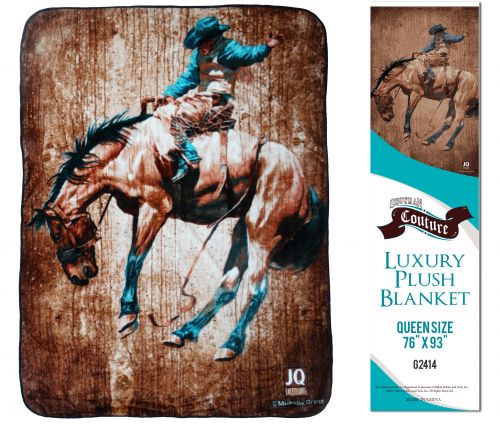 G2414: Showman Couture ™ Luxury plush blanket with broc rider Primary Showman   