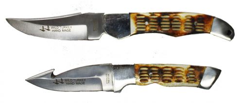 KT-1798-9414: Wild Turkey hunting knife set with bone handles Primary Showman Saddles and Tack   