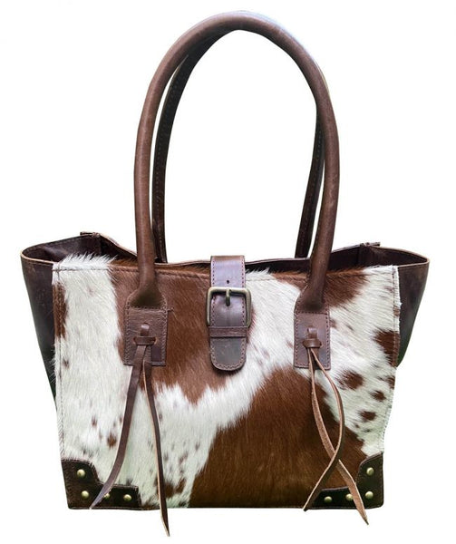 Klassy Cowgirl Brown & White Hair on Cowhide Shoulder Bag Klassy Cowgirl Brown & White Hair on Cowhide Shoulder Bag