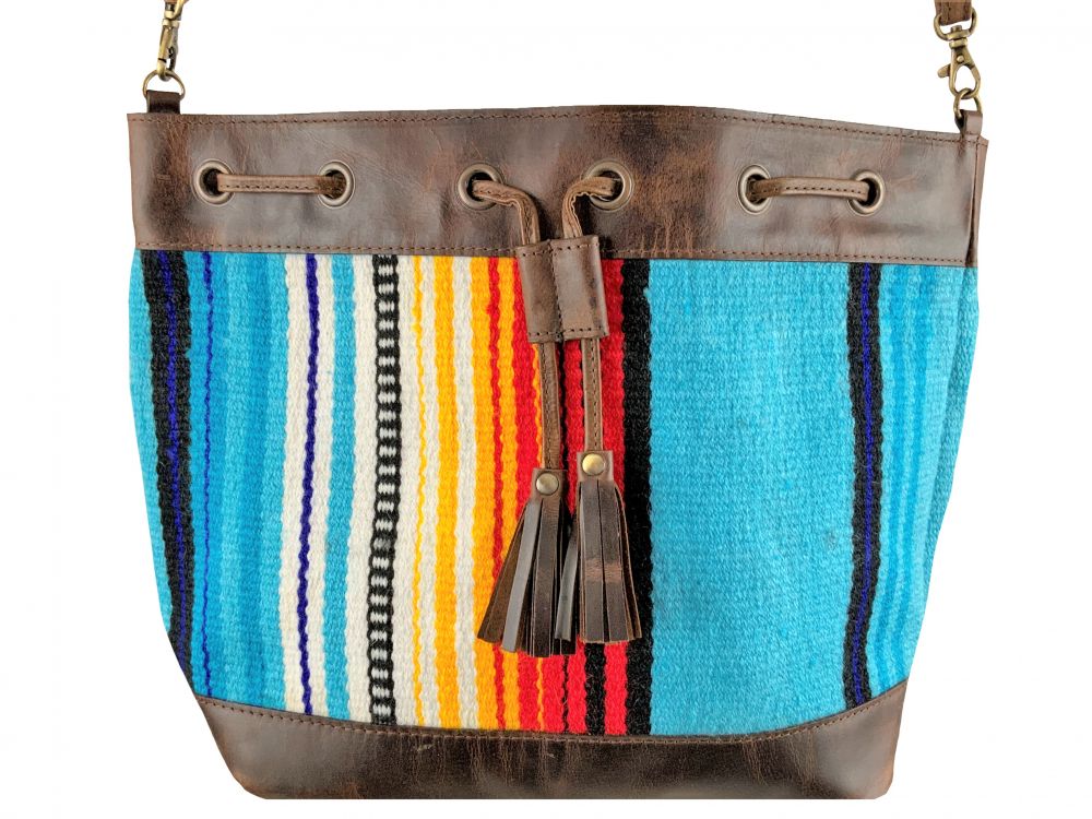 Klassy Cowgirl   ®   Wool Saddle Blanket Bucket Bag Default Shiloh   