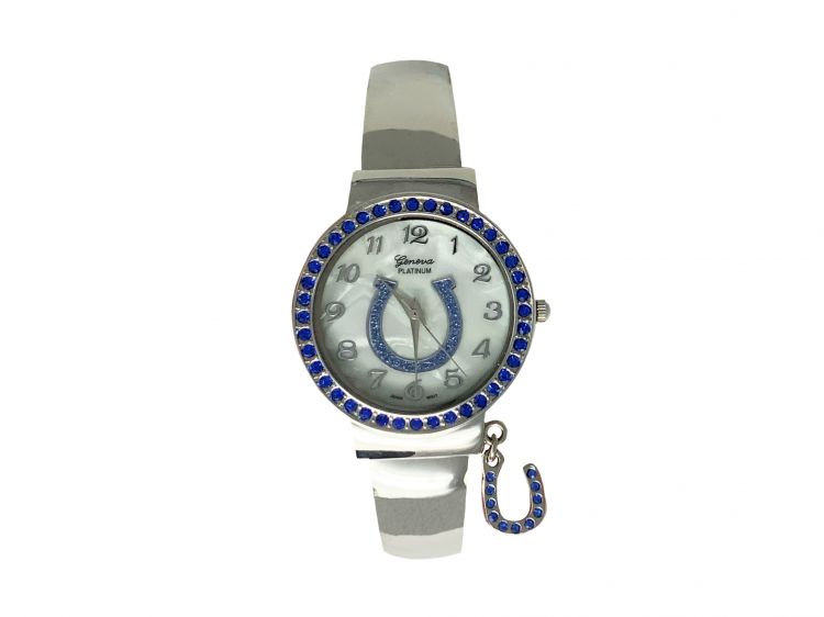 1pc Golden Women's Simple Horseshoe Shaped Watch Case, Colorful Dial,  Metallic Alloy Watchband, Fashionable Quartz Watch For Daily Wear | SHEIN  USA
