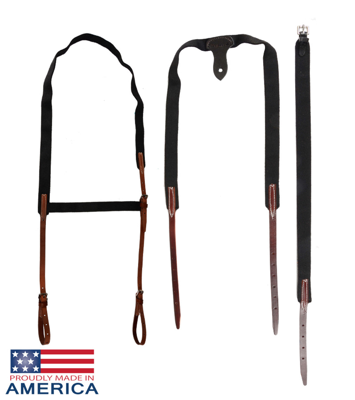 Leather Complete Replacement Suspender Set for #FW47 Elbow Boots-TexanSaddles.com