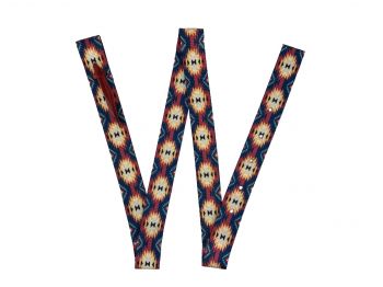 NTS-05: Showman® Navy Nylon  Tie  Strap  with  Navajo  design   Primary Showman   