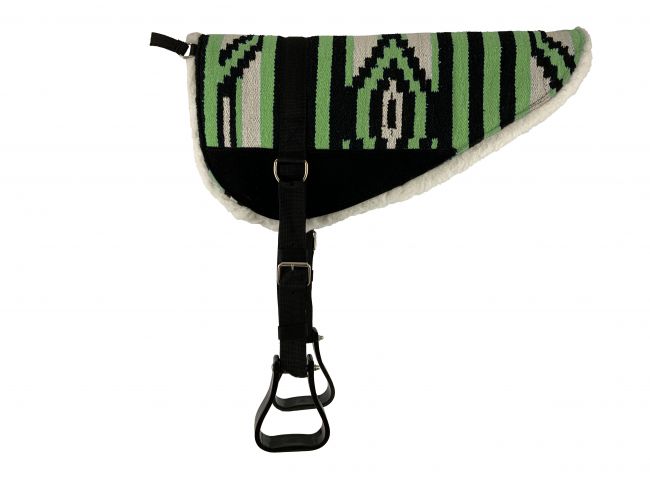 Navajo bareback saddle pad with Kodel fleece bottom and suede wear leathers Western Saddle Pad Shiloh   