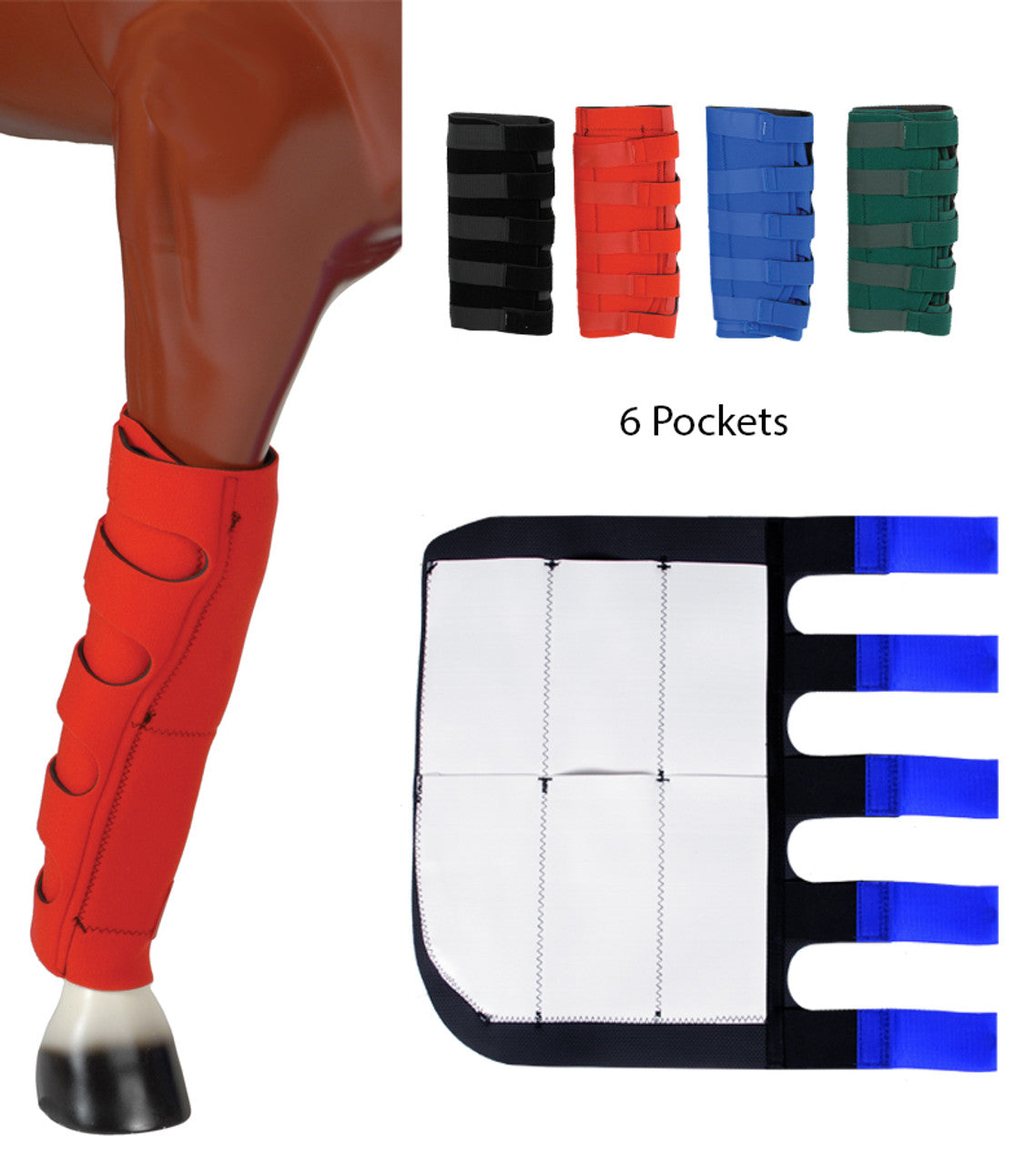 Neoprene Ice Boots 6 Pockets-TexanSaddles.com