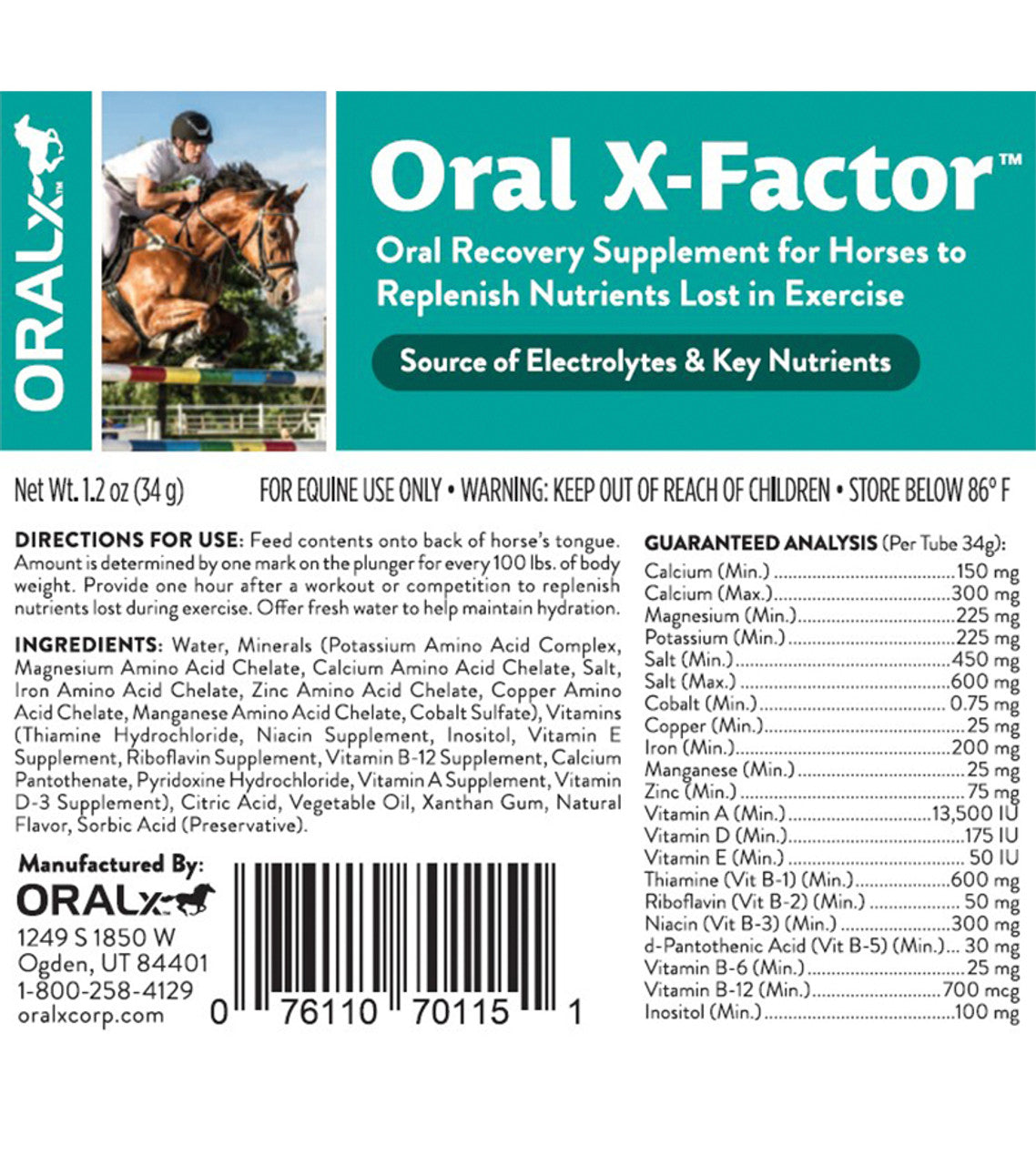 Oralx™ Oral X-Factor™ 34 Grams-TexanSaddles.com