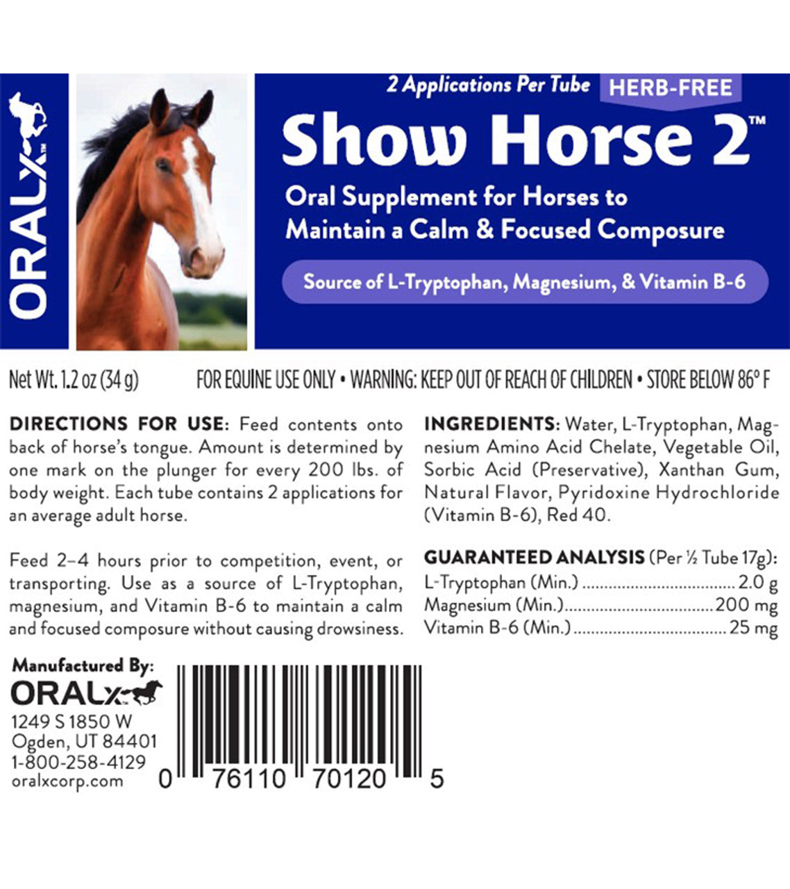 Oralx™ Show Horse™ 68 Grams-TexanSaddles.com