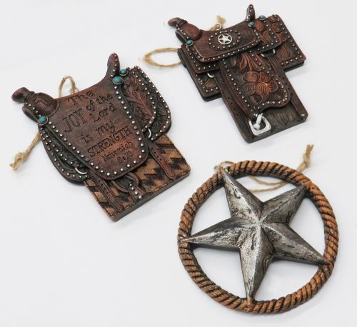 RA8232: Western rider ornament set Primary Showman Saddles and Tack   